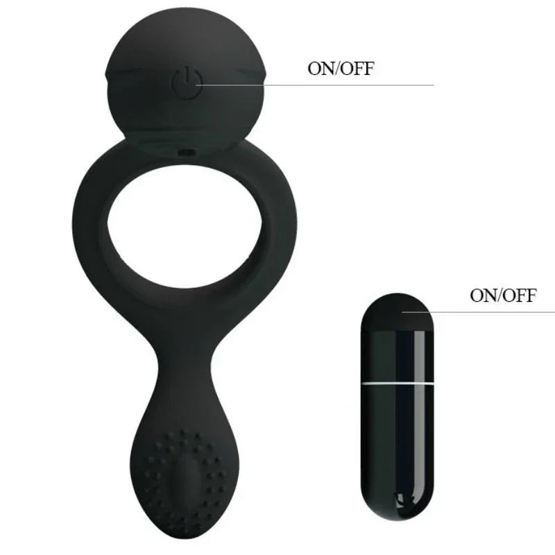 PRETTY LOVE - ETHEL ANILLO VIBRADOR CON ESTIMULADOR - Nuvica
