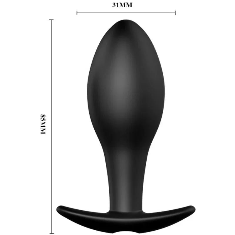 PRETTY LOVE - PLUG ANAL SILICONA FORMA ANCLA 12 MODOS VIBRACIÓN NEGRO - Nuvica