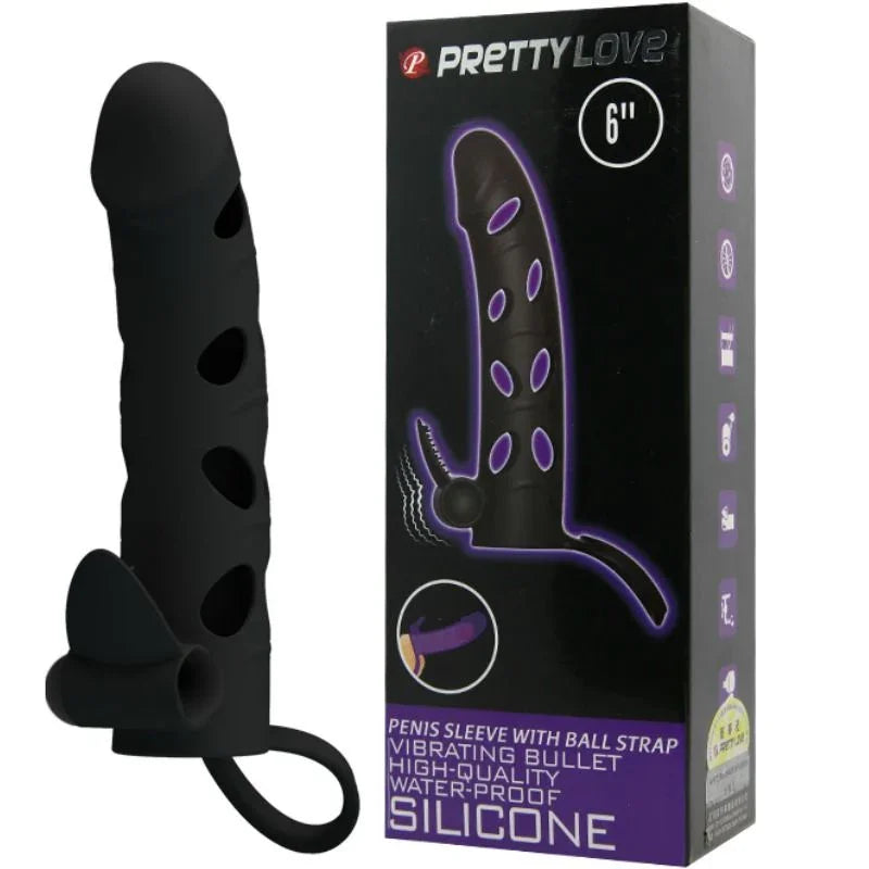 PRETTY LOVE - FUNDA SILICONA CON VIBRACIÓN 15.2 CM - Nuvica