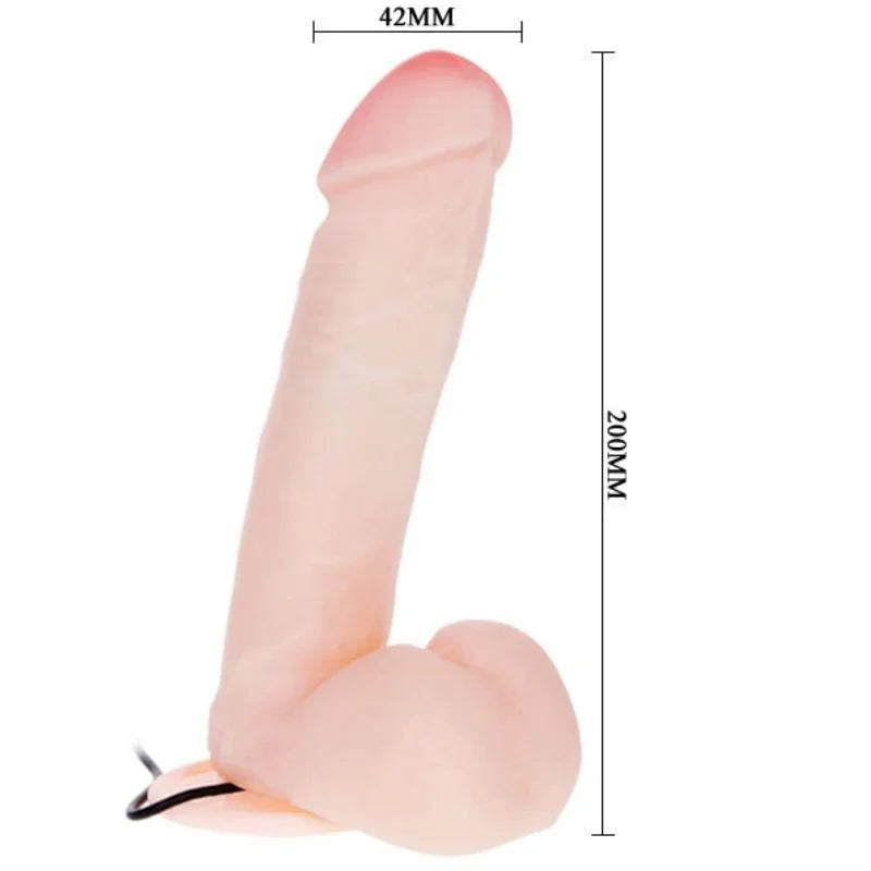 BAILE - DILDO REALÍSTICO CON VIBRACIÓN Y ROTACIÓN 20 CM - Nuvica