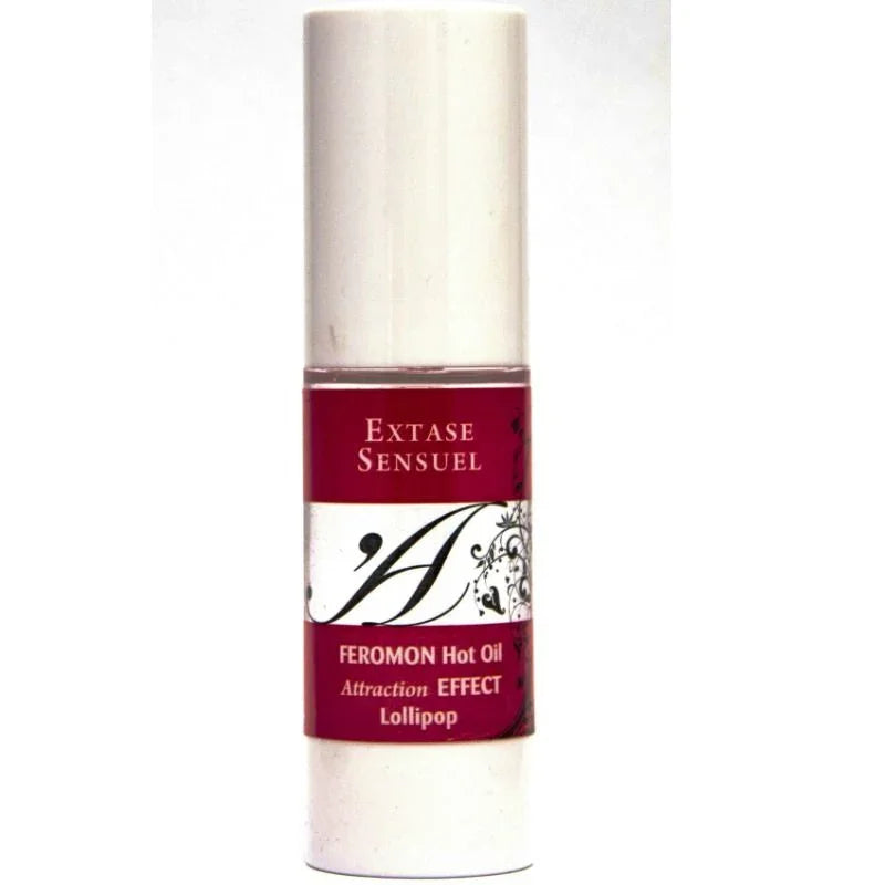 EXTASE SENSUAL - ACEITE MASAJE EFECTO CALOR CON FEROMONAS PIRULETA 30 ML - Nuvica