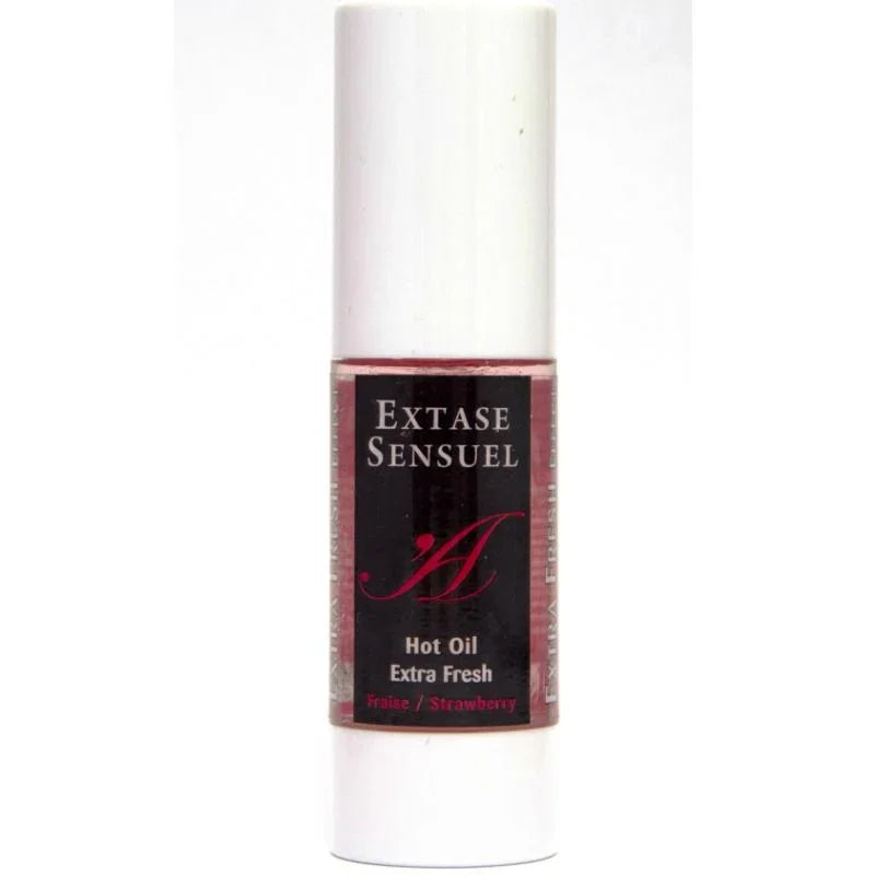 EXTASE SENSUAL - ACEITE MASAJE EFECTO EXTRA FRESH FRESA 30 ML - Nuvica