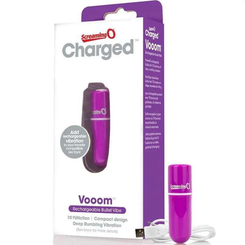 SCREAMING O - BALA VIBRADORA RECARGABLE VOOOM LILA - Nuvica