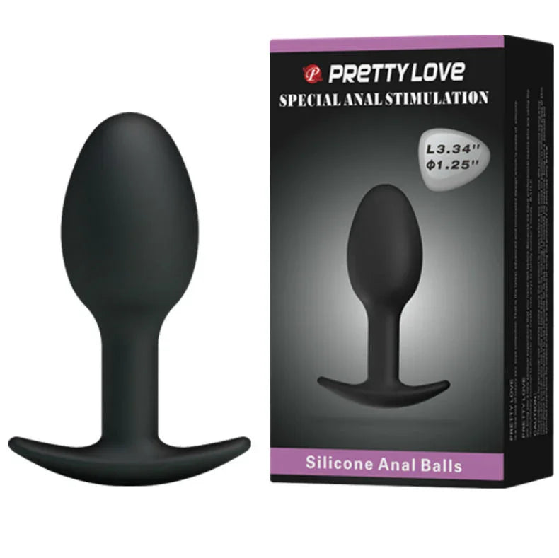 PRETTY LOVE - PLUG ANAL SILICONA 6.5 CM NEGRO - Nuvica