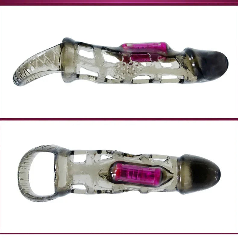 BAILE - FUNDA EXTENSORA PENE CON VIBRACIÓN Y STRAP 13.5 CM - Nuvica