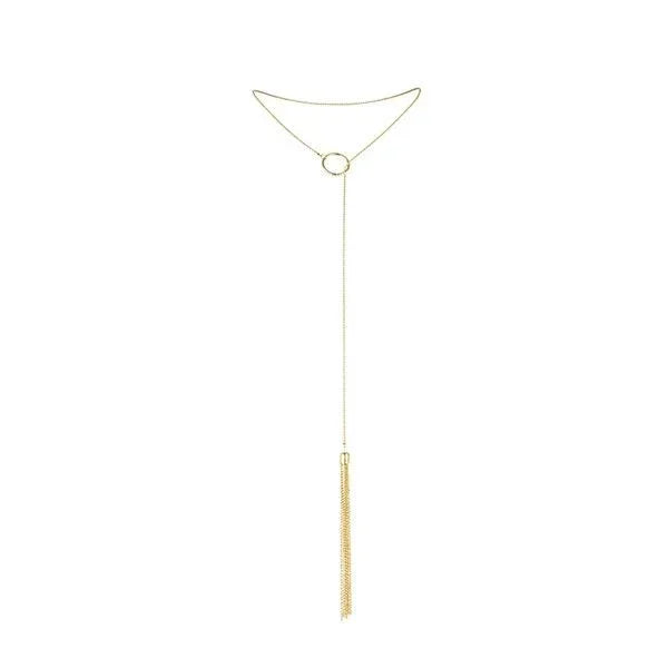 BIJOUX - MAGNIFIQUE COLLAR METLICO CON FLECOS DORADO - Nuvica