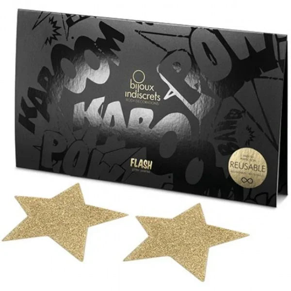 BIJOUX - INDISCRETS PEZONERAS FLASH ESTRELLA DORADA - Nuvica