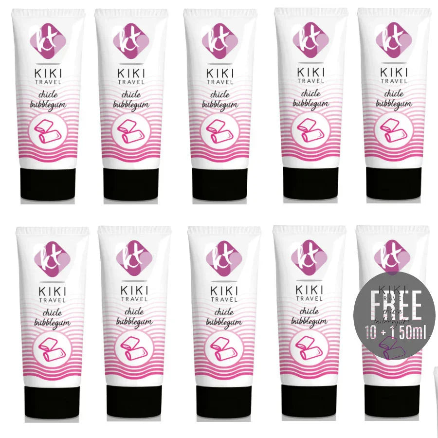 KIKÍ TRAVEL - LUBRICANTE SABOR A CHICLE 50ML 10 + 1 GRATIS - Nuvica