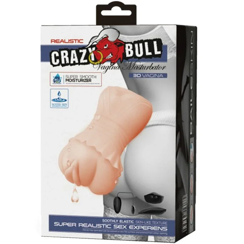 CRAZY BULL - MASTURBADOR WATER SKIN VAGINA CON BALAS VIBRADORAS - Nuvica