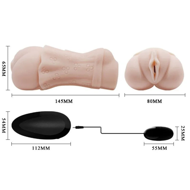CRAZY BULL - MASTURBADOR WATER SKIN VAGINA CON BALA VIBRADORA 2 - Nuvica