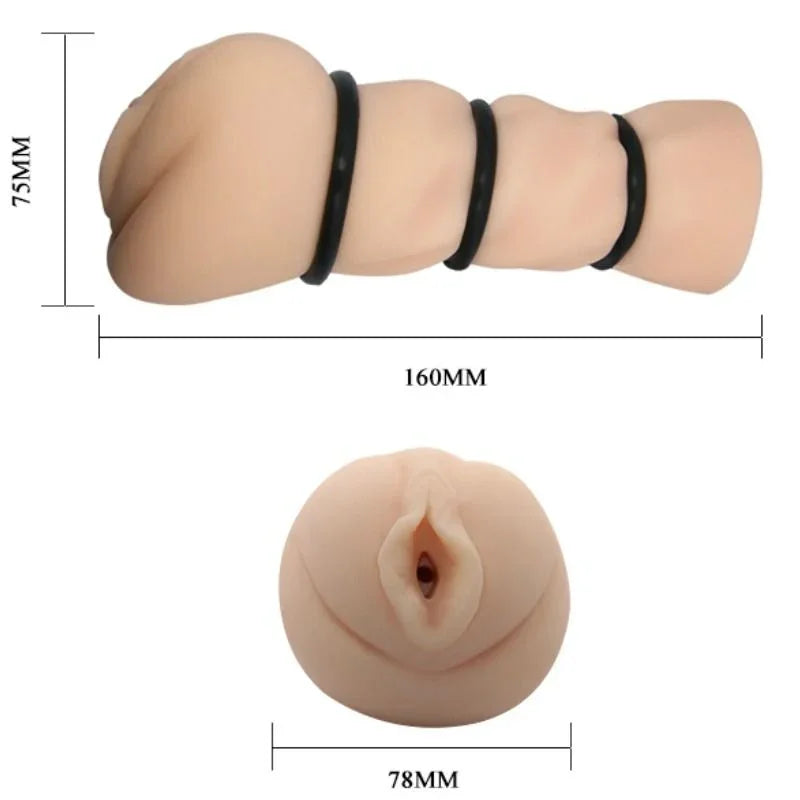 CRAZY BULL - VAGINA MASTURBADOR CON ANILLOS - Nuvica