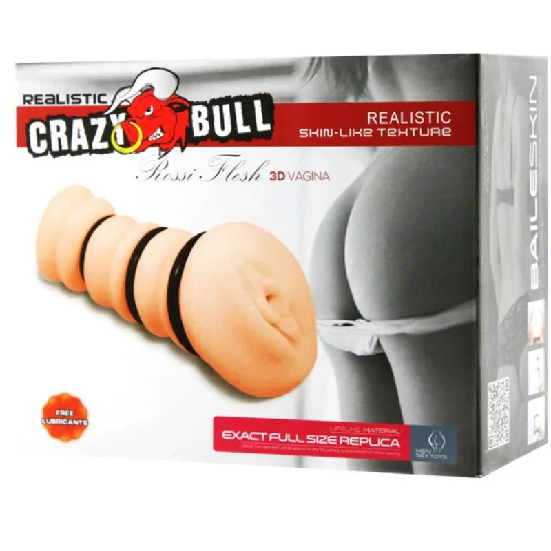CRAZY BULL - MASTURBADOR CON ANILLOS MODELO VAGINA 2 - Nuvica