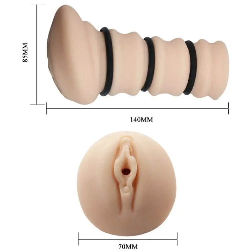 CRAZY BULL - MASTURBADOR CON ANILLOS MODELO VAGINA 2 - Nuvica