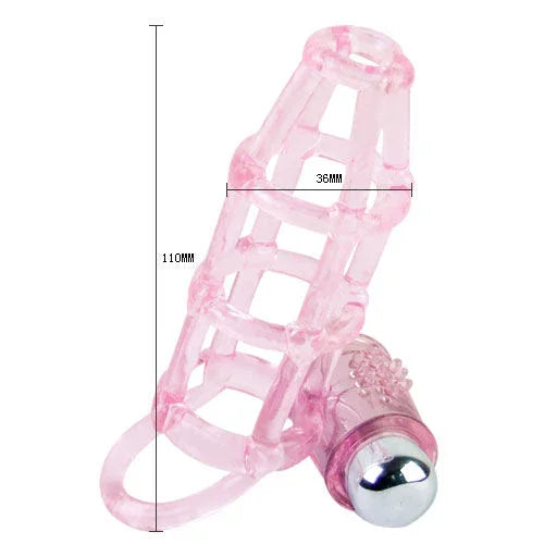 BAILE - SWEET 10 RITMOS FUNDA Y ANILLO SILICONA PARA EL PENE ROSA - Nuvica