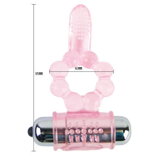 BAILE - ANILLO SILICONA 10 RITMOS LENGUA CON VIBRACIÓN ROSA - Nuvica