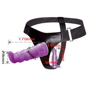 BAILE - ARNÉS ANAL Y VAGINAL FEMENINO LILA PUNTO G 17 CM - Nuvica