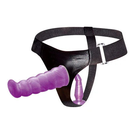 BAILE - ARNÉS ANAL Y VAGINAL FEMENINO LILA PUNTO G 17 CM - Nuvica