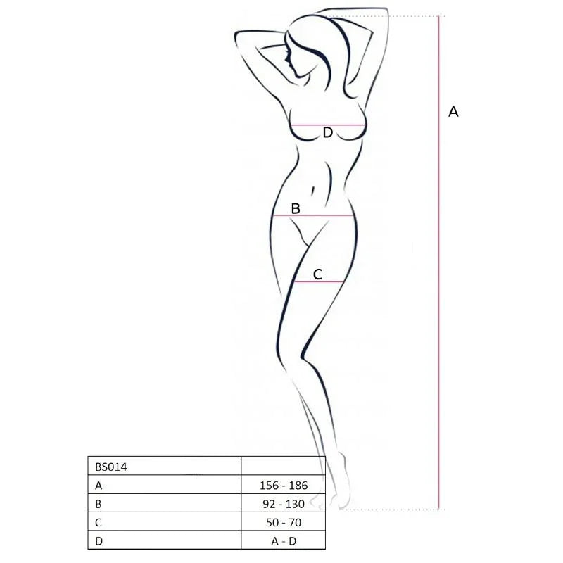 PASSION - WOMAN BS014 BODYSTOCKING BLANCO TALLA ÚNICA - Nuvica