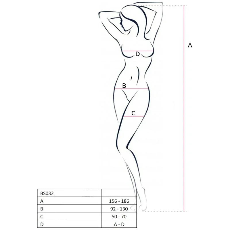 PASSION - WOMAN BS032 BODYSTOCKING ROJO TALLA ÚNICA - Nuvica