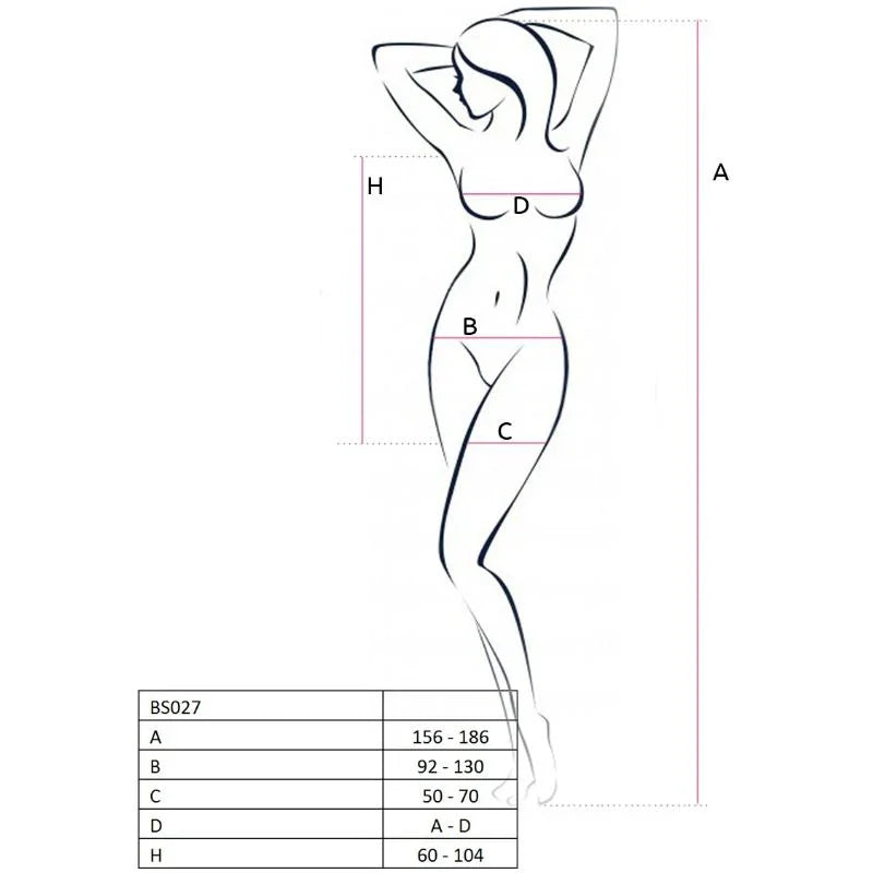 PASSION - WOMAN BS027 BODYSTOCKING ESTILO VESTIDO NEGRO TALLA ÚNICA - Nuvica