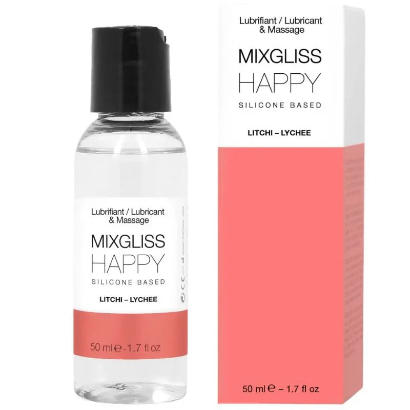 MIXGLISS - HAPPY LUBRICANTE SILICONA LITCHI 50 ML - Nuvica