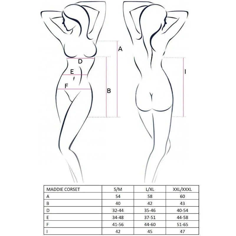 PASSION - WOMAN MADDIE CORSET NEGRO TALLA S/M - Nuvica