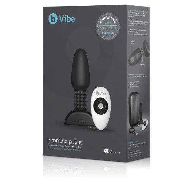 B-VIBE - RIMMING CONTROL REMOTO ANAL PLUG PETITE NEGRO - Nuvica