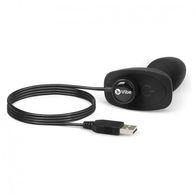 B-VIBE - RIMMING CONTROL REMOTO ANAL PLUG PETITE NEGRO - Nuvica