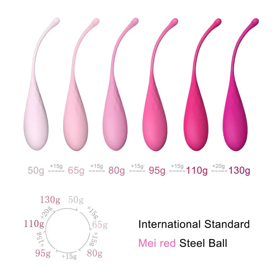 LESLIE - KEGEL FIT ENTREGADOR SUELO PELVICO 6 PESOS - Nuvica