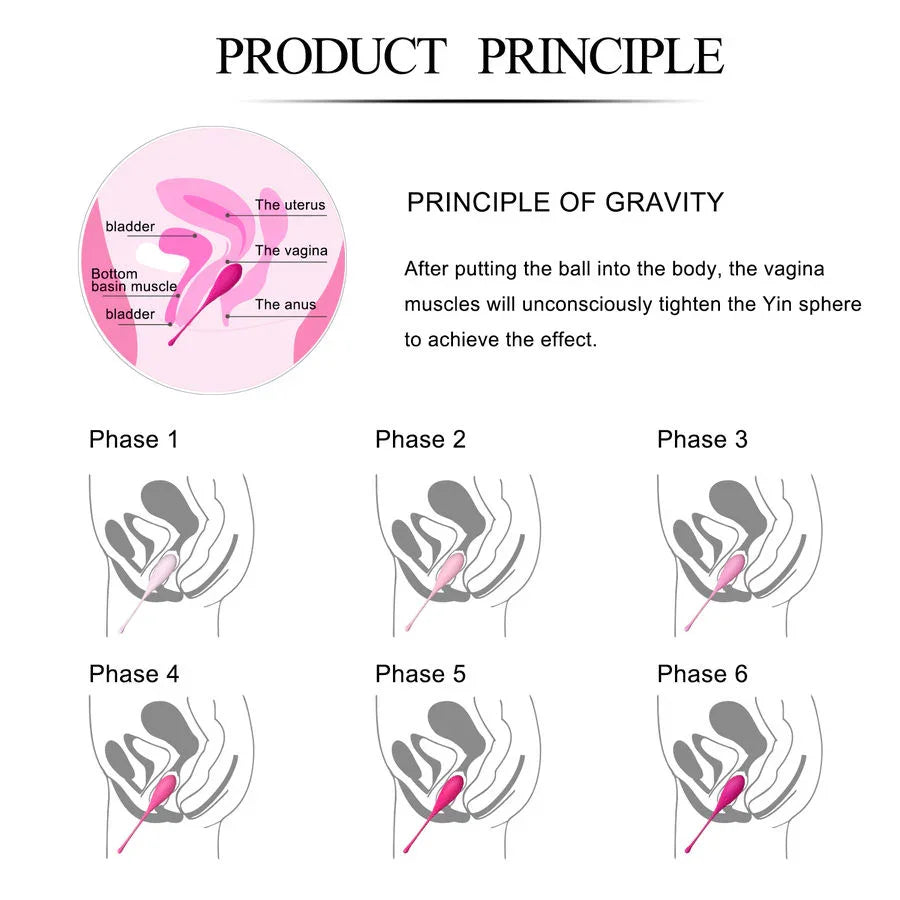 LESLIE - KEGEL FIT ENTREGADOR SUELO PELVICO 6 PESOS - Nuvica