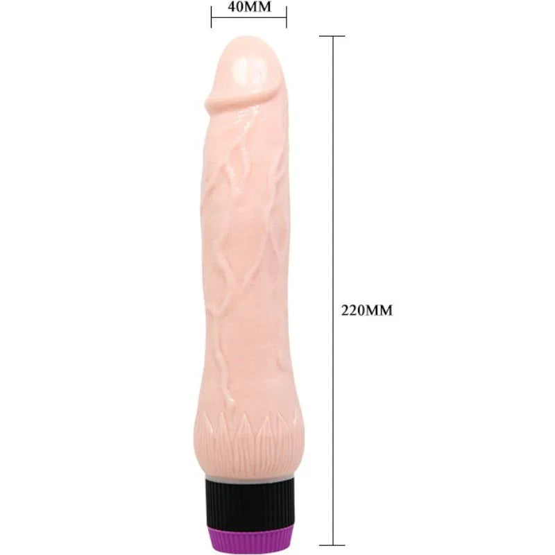 BAILE - ADOUR CLUB VIBRADOR REALÍSTICO BASE ANCHA 22 CM - Nuvica