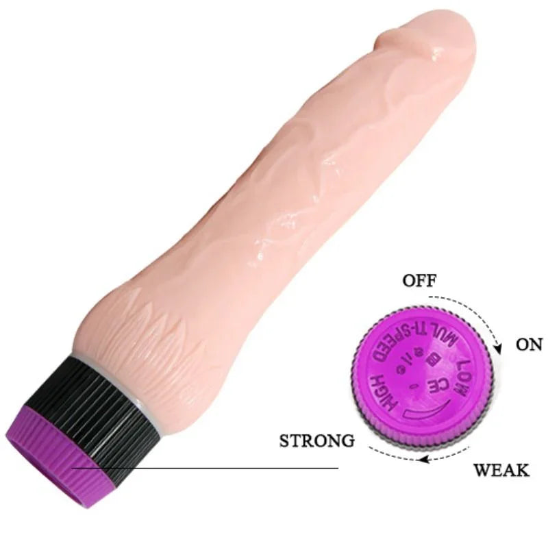 BAILE - ADOUR CLUB VIBRADOR REALÍSTICO BASE ANCHA 22 CM - Nuvica