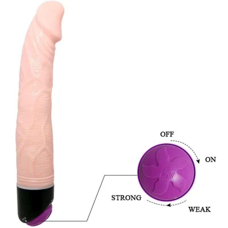 BAILE - ADOUR CLUB VIBRADOR REALÍSTICO 23 CM NATURAL - Nuvica
