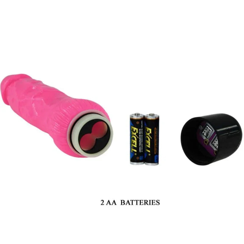 BAILE - COLORFUL SEX VIBRADOR REALÍSTICO ROSA 24 CM - Nuvica