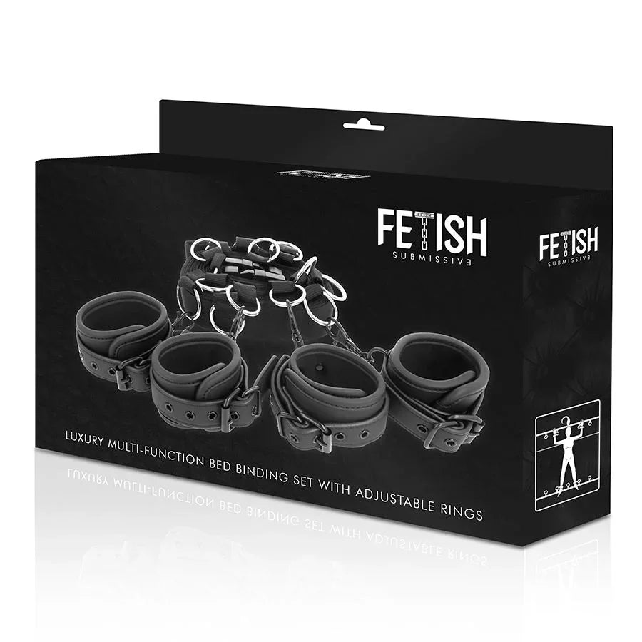 FETISH SUBMISSIVE - SET ATADURAS CAMA LUXURY CON FORRO DE NEOPRENO - Nuvica