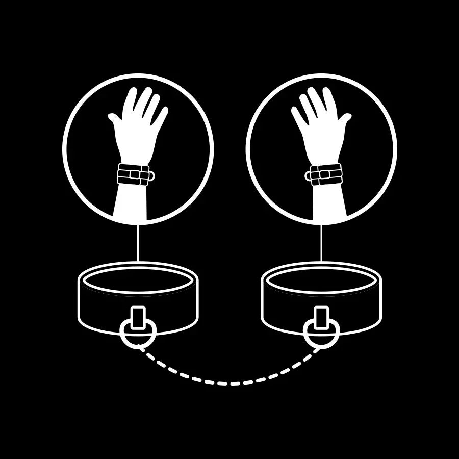 FETISH SUBMISSIVE - ESPOSAS CUERO VEGANO CON FORRO DE NEOPRENO - Nuvica