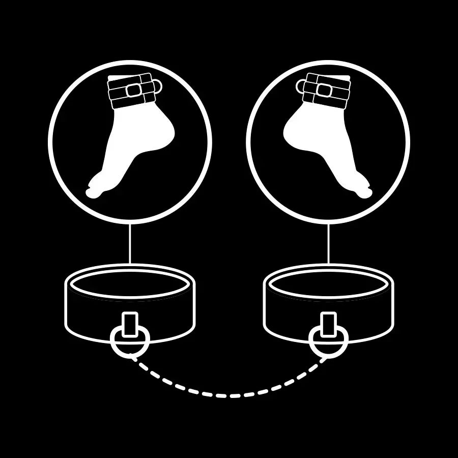 FETISH SUBMISSIVE - ESPOSAS TOBILLOS CUERO VEGANO CON FORRO DE NEOPRENO - Nuvica