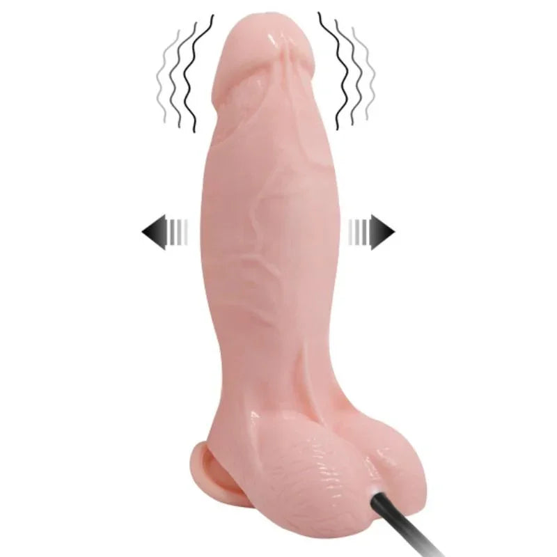 BAILE - DILDO REALÍSTICO VIBRADOR E INFLABLE 18.8 CM - Nuvica