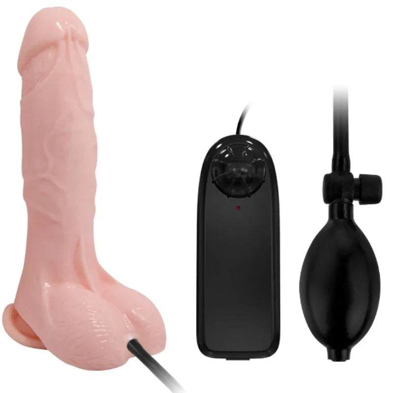 BAILE - DILDO REALÍSTICO VIBRADOR E INFLABLE 18.8 CM - Nuvica
