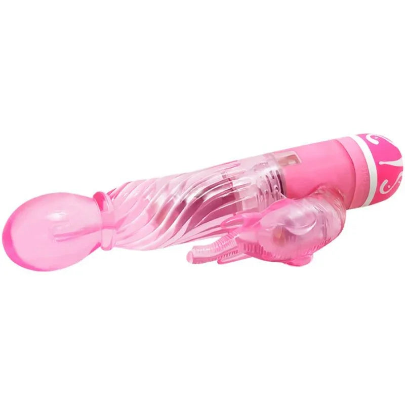BAILE - VIBRADOR MULTIVELOCIDAD CON ESTIMULADOR ROSA - Nuvica