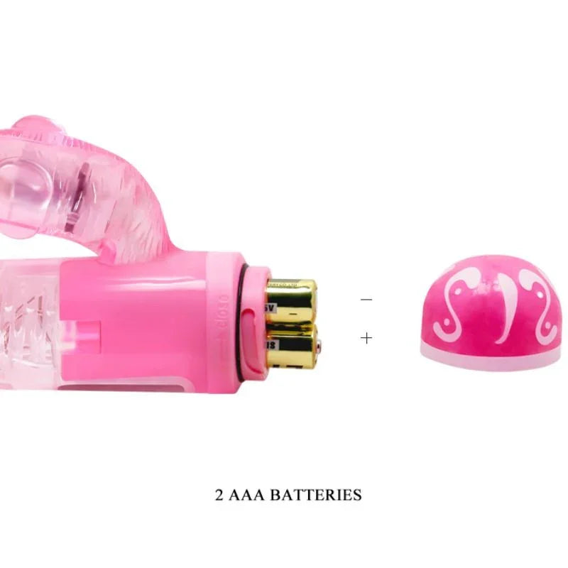 BAILE - VIBRADOR MULTIVELOCIDAD CON ESTIMULADOR ROSA - Nuvica