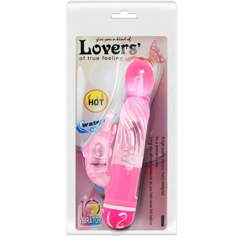 BAILE - VIBRADOR MULTIVELOCIDAD CON ESTIMULADOR ROSA - Nuvica