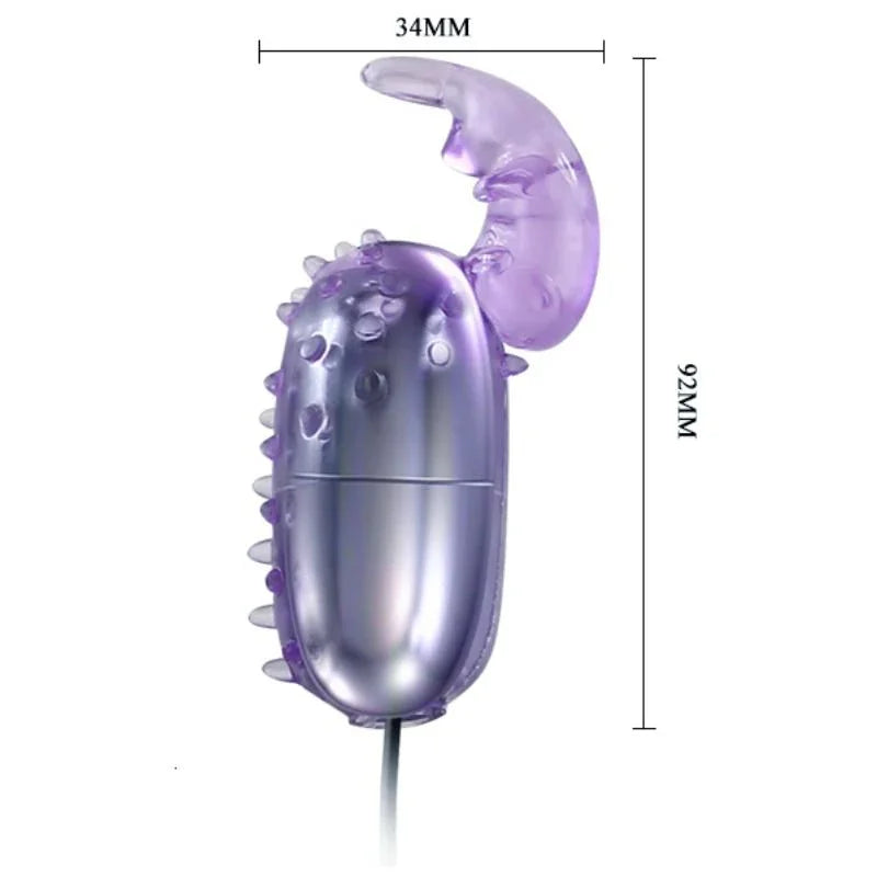 BAILE - SUPER VIBRATOR HUEVO VIBRADOR CON ESTIMULADOR - Nuvica