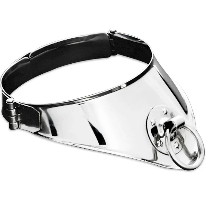 METAL HARD - COLLAR RESTRICCION CON ANILLA Y CANDADO 12.5 CM - Nuvica