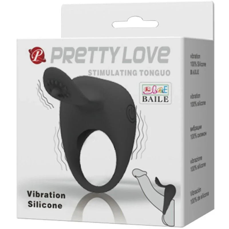 PRETTY LOVE - ANILLO VIBRADOR CON LENGUA - Nuvica