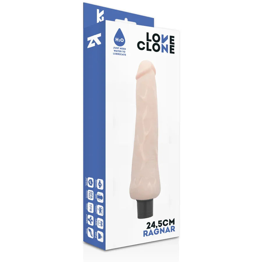 LOVECLONE - RAGNAR VIBRADOR REALÍSTICO SELF LUBRICATION 24.5 CM -O- 3.5 CM - Nuvica