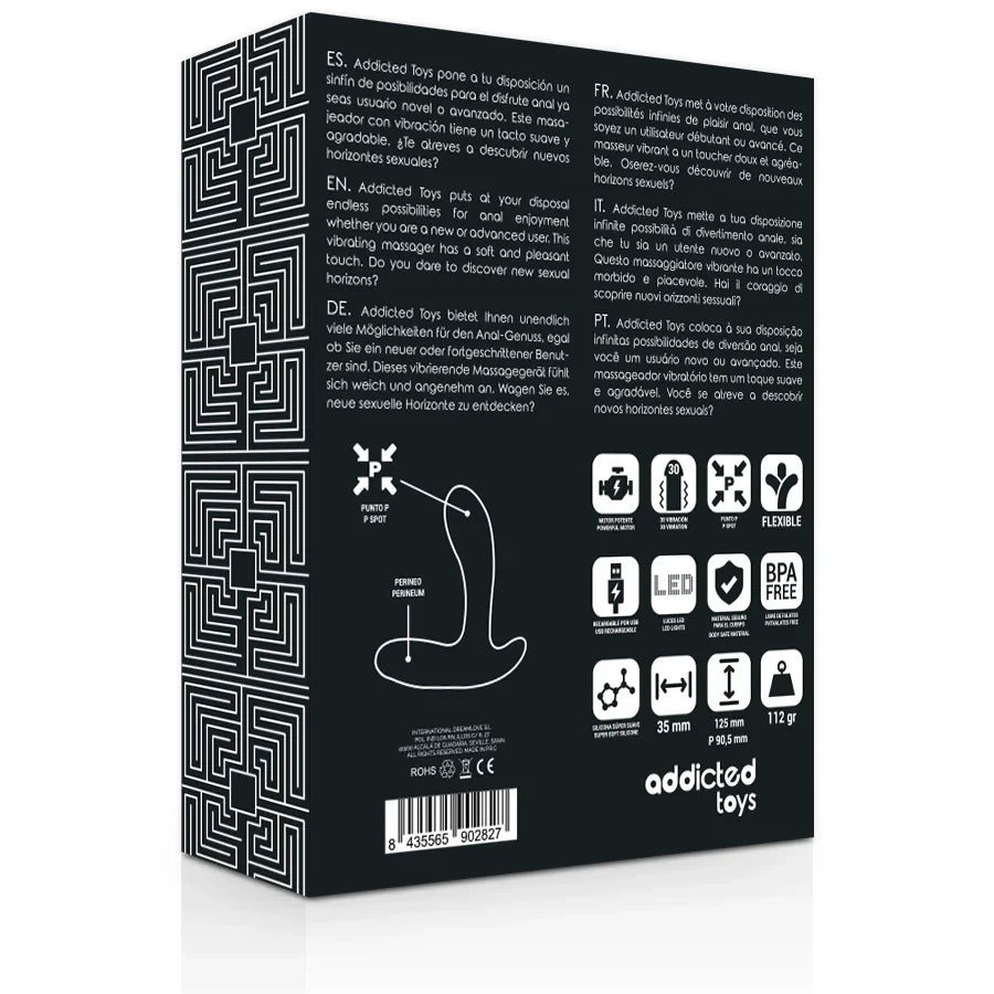 ADDICTED TOYS - ANAL MASSAGER BLACK VIBRATION - Nuvica