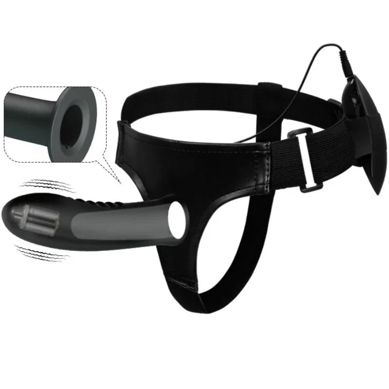PRETTY LOVE - MYRON STRAP ON CON VIBRACIÓN Y DILDO HUECO - Nuvica
