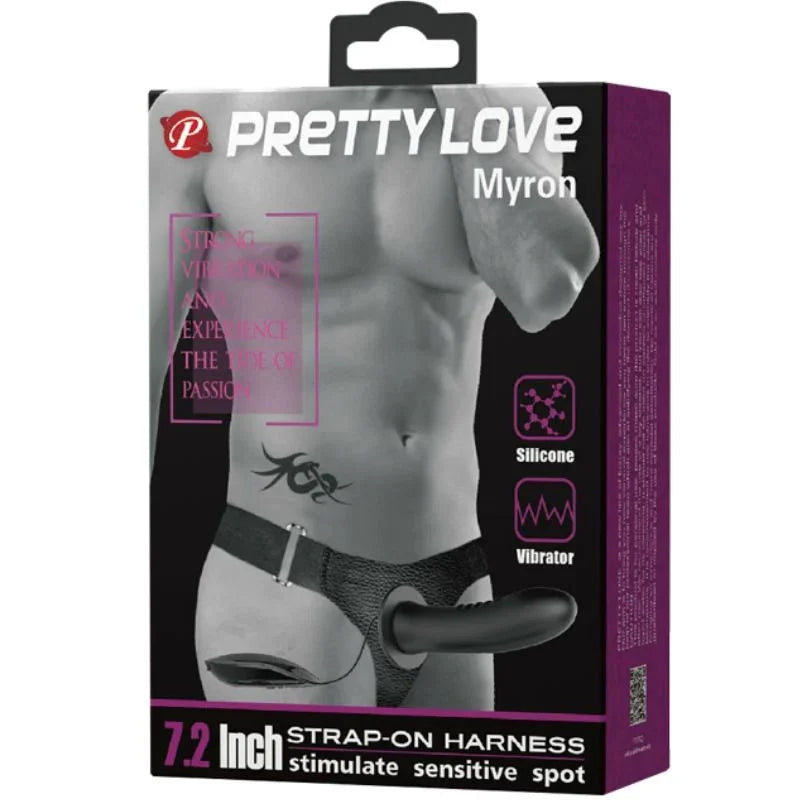 PRETTY LOVE - MYRON STRAP ON CON VIBRACIÓN Y DILDO HUECO - Nuvica