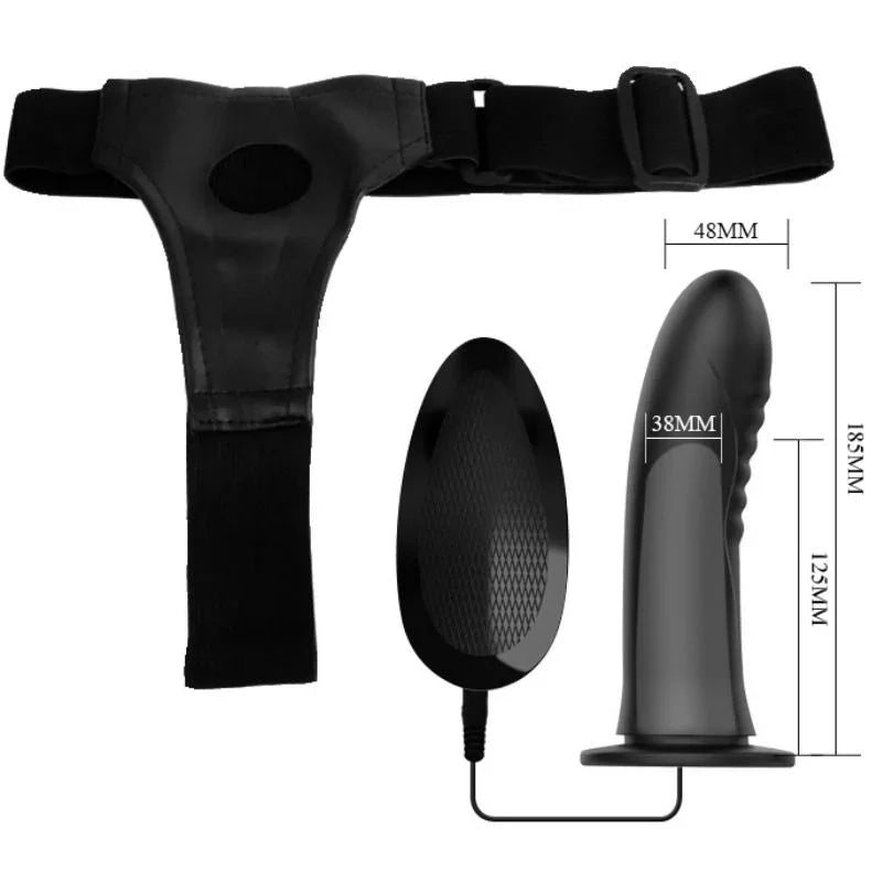 PRETTY LOVE - MYRON STRAP ON CON VIBRACIÓN Y DILDO HUECO - Nuvica